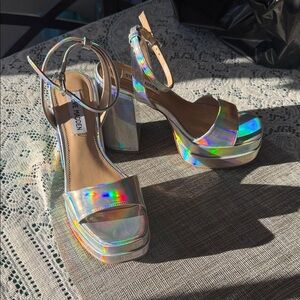 Steve Madden Iridescent Platform Heels